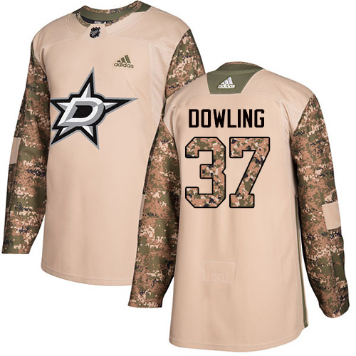 Adidas Men Dallas Stars #37 Justin Dowling Camo Authentic 2017 Veterans Day Stitched NHL Jersey->dallas stars->NHL Jersey